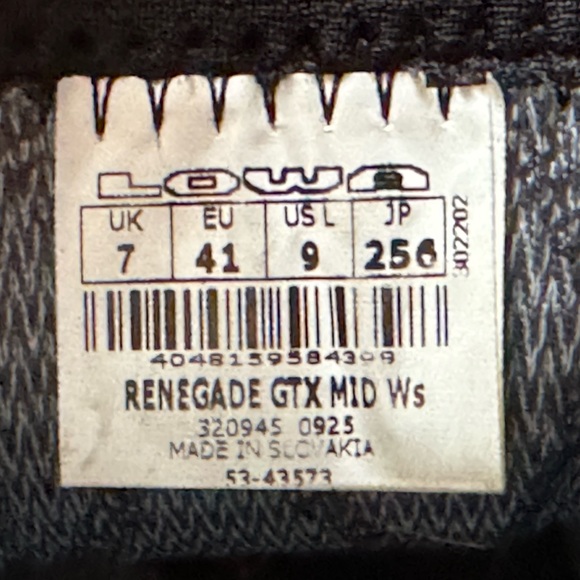 Lowa Renegade GTX women’s size 9 Mid Hiking Boot - Picture 6 of 6